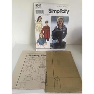 Simplicity 9207 Womens‎ 6-8-10 Very Loose Fitting Yoked Shirt Blouse Pattern UC